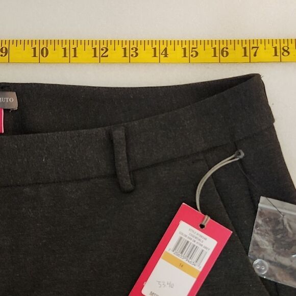 VINCE CAMUTO Style 9199348 Dark Heather Grey Thick Viscose± Warm Pant Size 14 - Picture 12 of 14